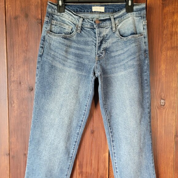 Oliver Logan Jeans Women 27 Medium Wash Vintage Button Fly Stretch Denim Pants - Picture 2 of 9